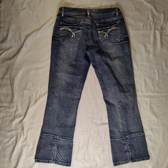 Apollo Jeans Women's Rhinestone Denim Jean Pants Size 7/8 - Picture 5 of 7